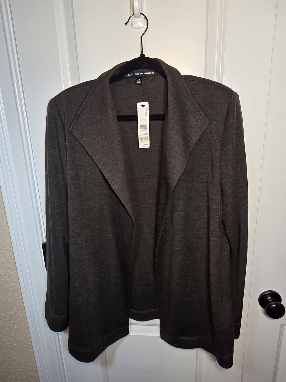 Linda Allard Ellen Tracy Open-Front Jacket – Size 12 – NWT